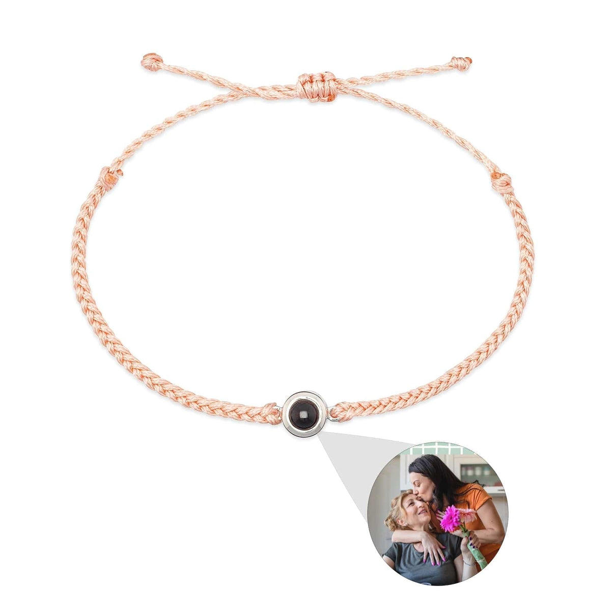 Lively® Vêtements automn & hiver Rose - Argent Bracelet photo unique | Lively®