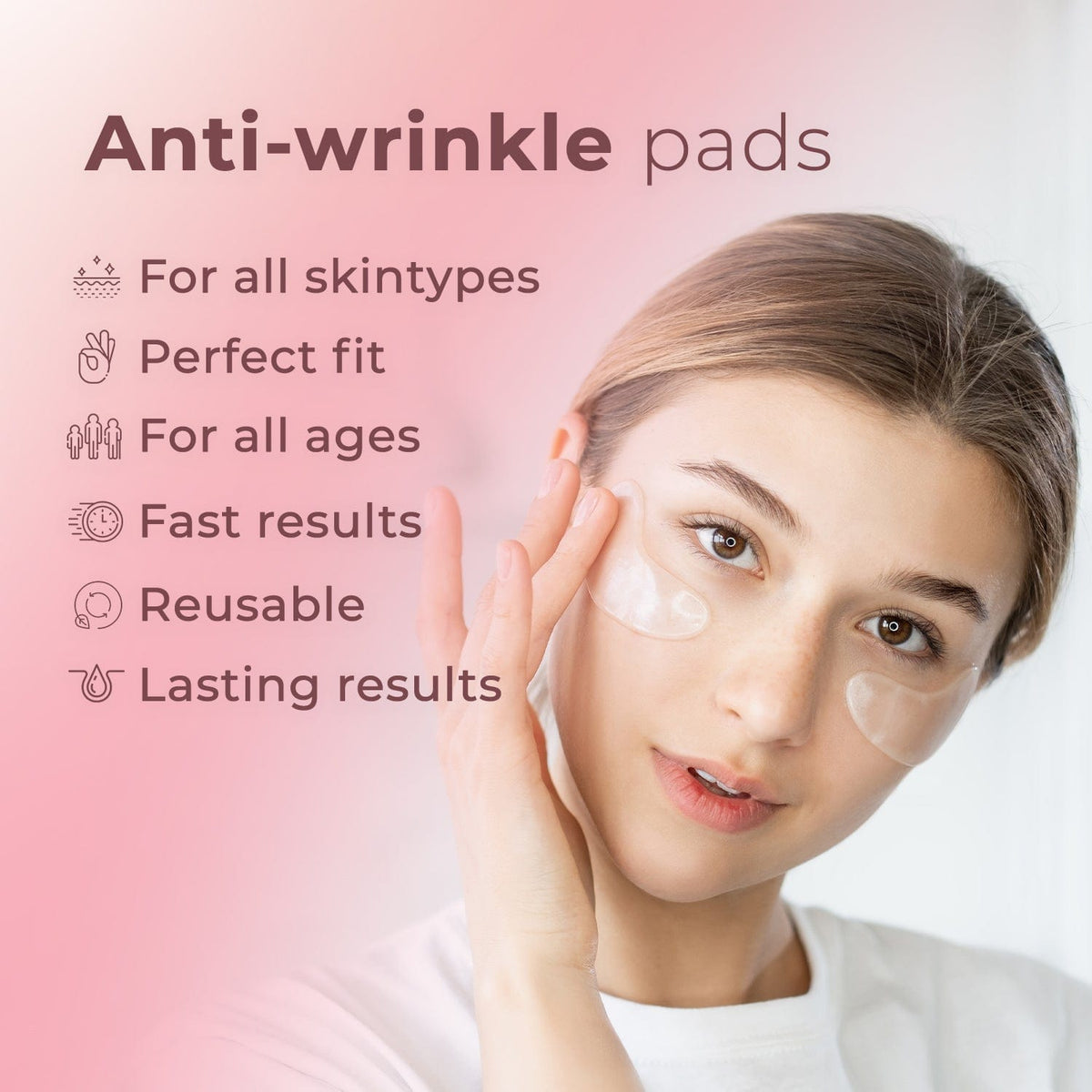 Lively® Cosmetics & Care 16 pcs (Face Eyes Forehead) Plumping Anti-Wrinkle Patches | Lively®