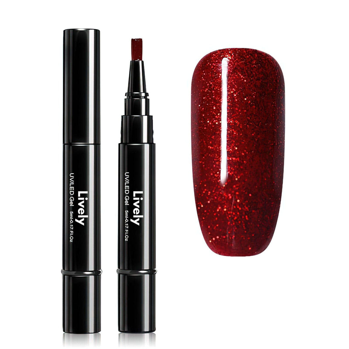 Lively® Nails & Manicures Bordeaux Glitter Nail Polish | Lively®