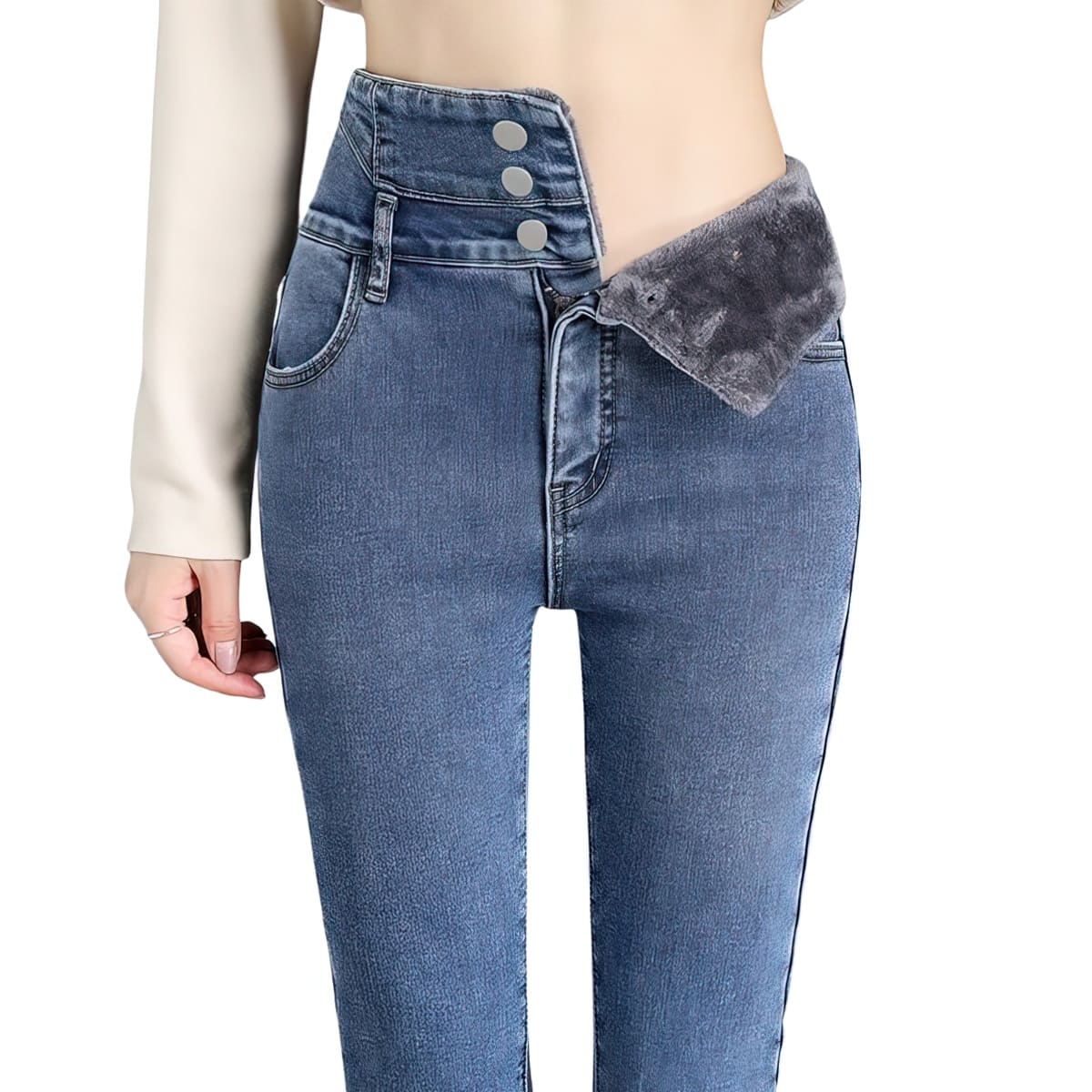 Lively® Autumn & Winter Clothing Blue / 32 Fleece Wool Jeans | Lively™
