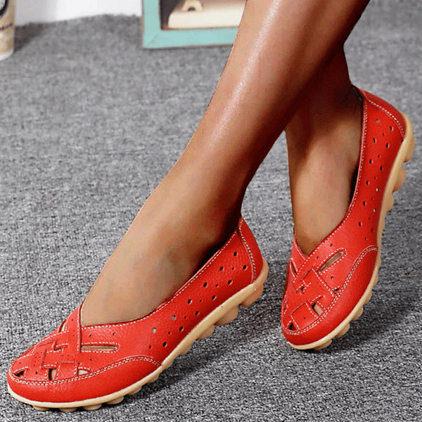 Lively® Red Sandals / 35 Leather orthopedic sandals