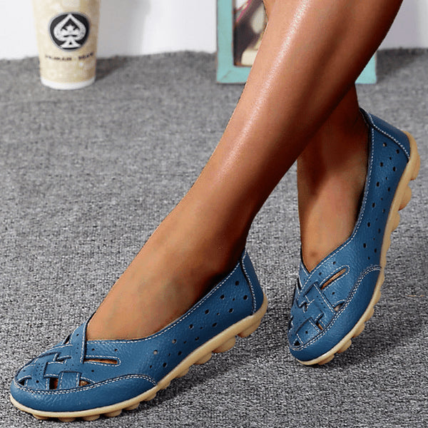 Lively® Blue Sandals / 35 Leather orthopedic sandals