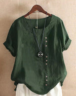 Lively® Summer Clothing Green / S Oversized Button-Up Linen Blouse | Lively™