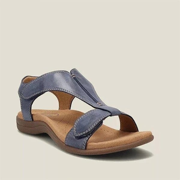 Lively® Sandales Bleu / 35 Sandale orthopédique en cuir à scratch | Lively™