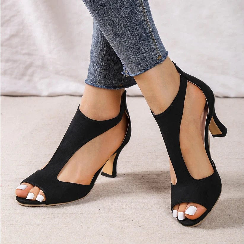 Lively® Noir / 34 Orthopedic Heeled Sandals | Lively™