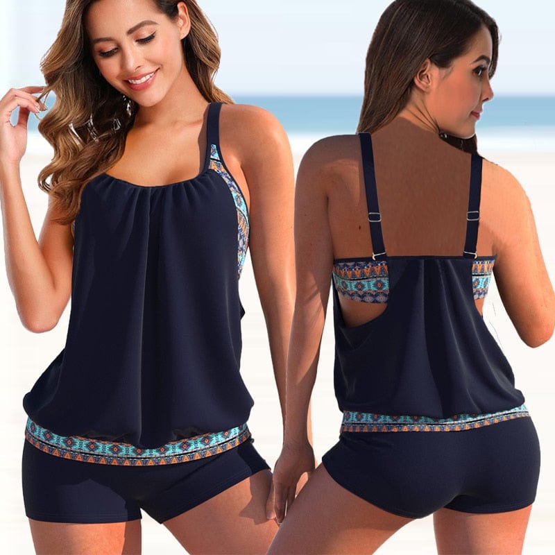 Lively® Vêtements été Bleu marine / S Ensemble de Tankini bicolore | Lively™