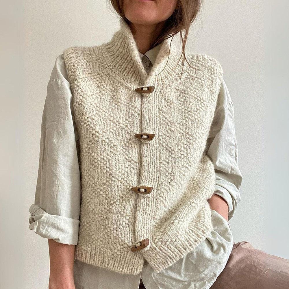 Lively® Autumn & Winter Basic Plain Sleeveless Cardigan